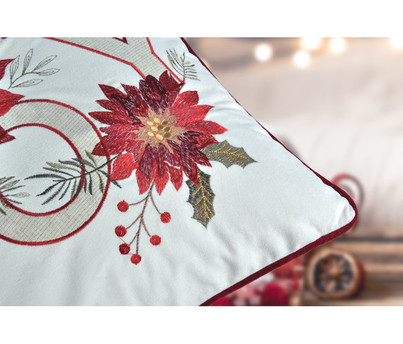 Appliqued Velvet Throw Pillow