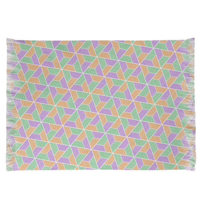 Tapis jaune / vert / mauve à motif trapézoïde Mcguigan, Non