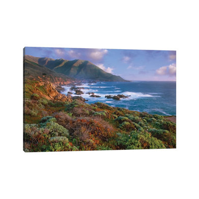 Cliffs And The Pacific Ocean, Garrapata State Beach, Big Sur, California by Tim Fitzharris - Wrapped Canvas Print