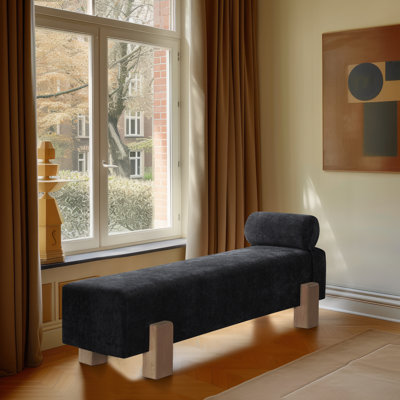 Berlon Chenille Fabric Upholstered Bench by Wade Logan