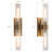 Fabrianna Brass Wall Sconce Light, 22.8'' Gold Sconces Wall Decor with Clear Glass Shade-371365606