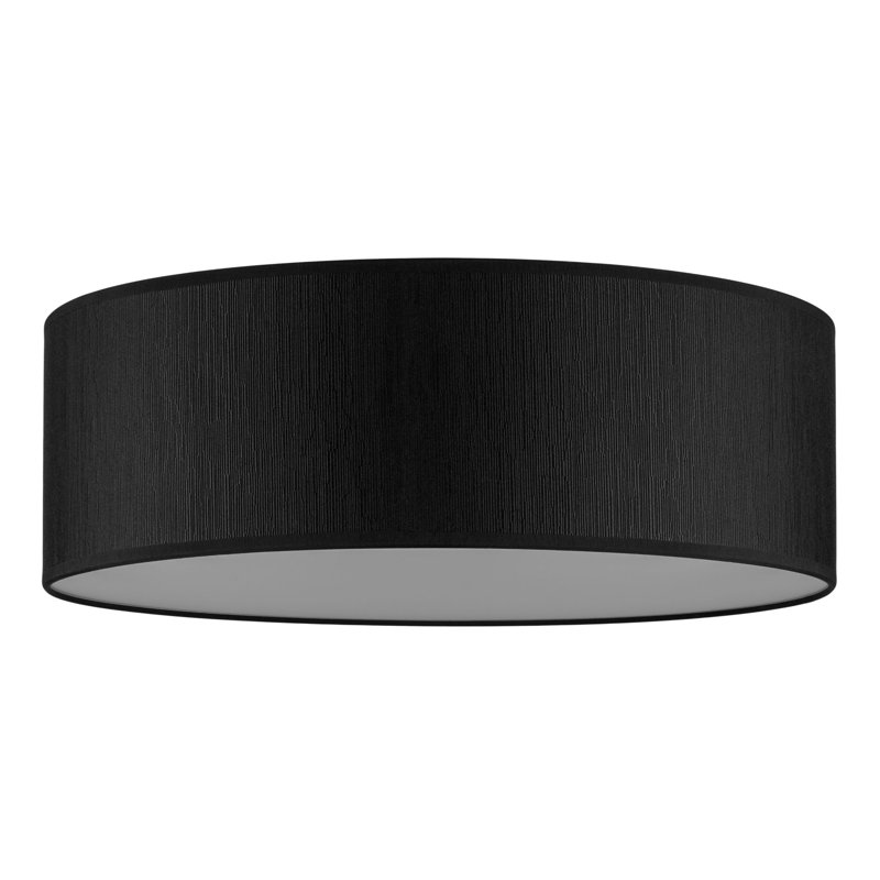 Doce Fabric Flush Mount, 20cm H x 45cm W x 45cm D, Black