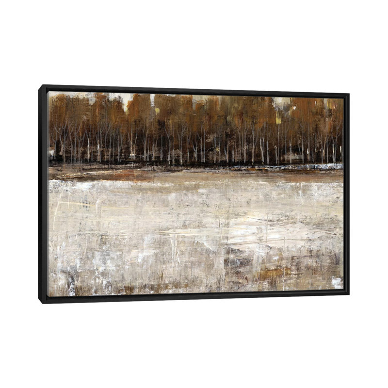 « neutral reflection i », impression sur toile, H 18 po x l 26 po x P 1,5 po, Toile avec cadre noir, Pas de tapis