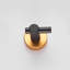 4 Pieces J-Hook Round Base Wall-Mount Robe/Towel Hook In Black Gold-119559641