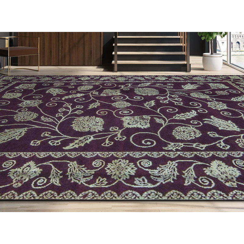 Tapis rouge noué à la main de haute qualité