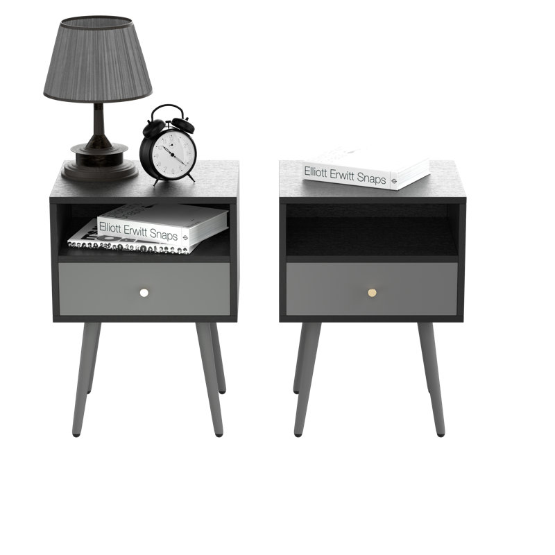 Ensemble de 2 tables de chevet pour table de chevet moderne