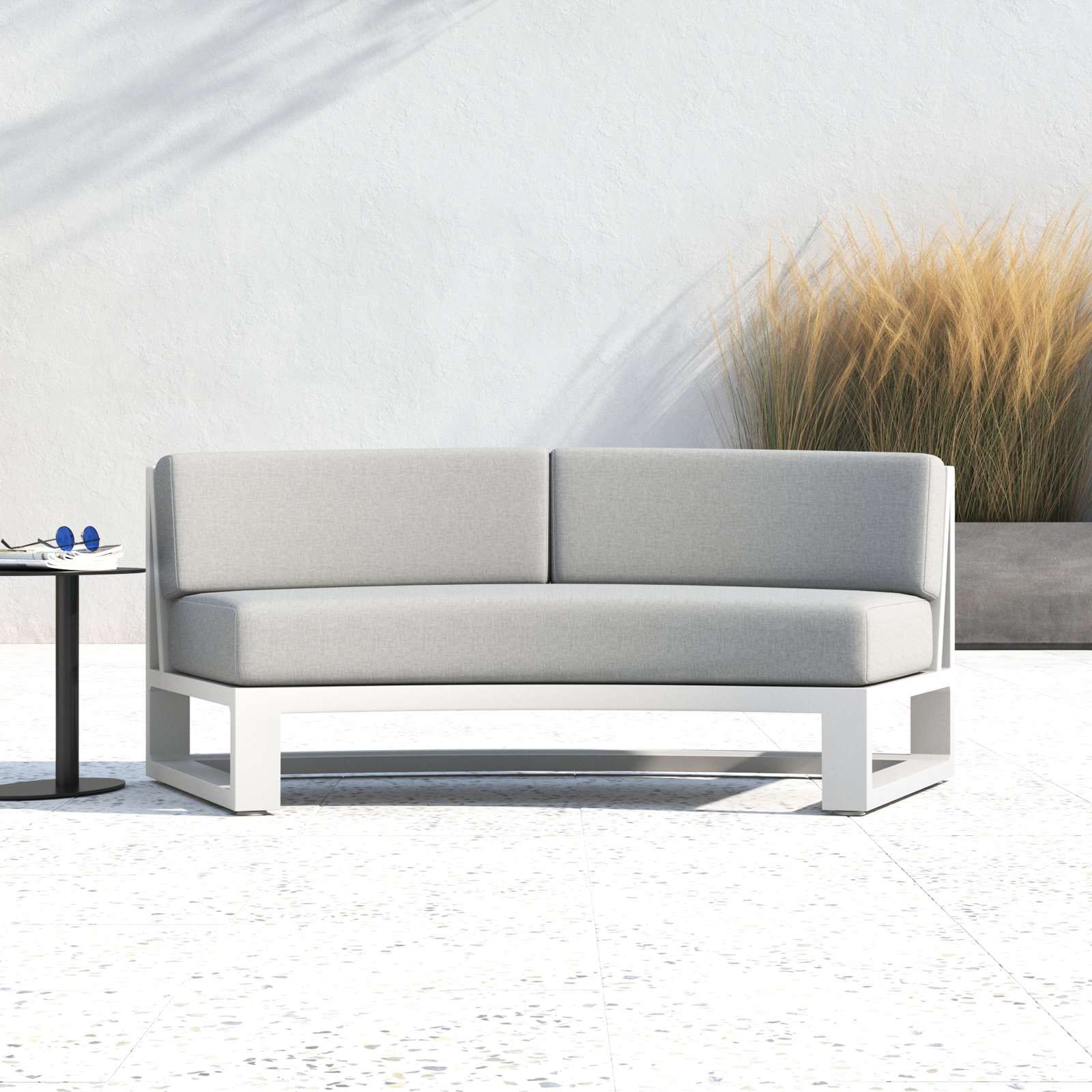 Camela 69" Sunbrella® Patio Loveseat, Cast Silver Sunbrella®