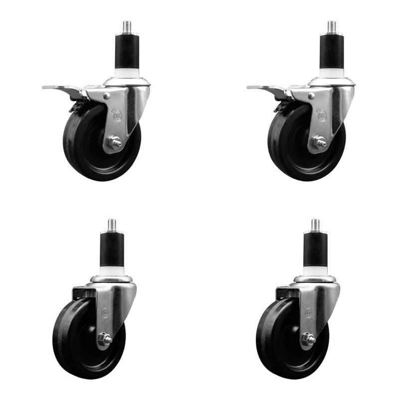 Ensemble de roulettes extensibles pivotantes de 1-1 / 2 po Phenol