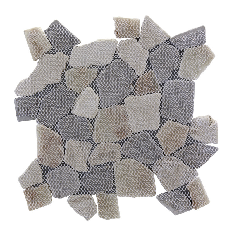 Full Eclectic 18in.x18in. Marble Tumbled Wall and Floor Tile, Oasis