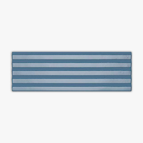 Mini Denim Blue Glossy 2x6 3D Porcelain Tile
