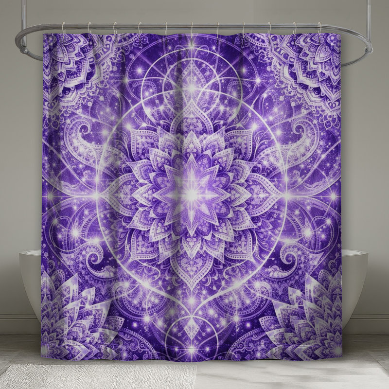 Rideaux de douche mauve complexe, 70in W x 84in H