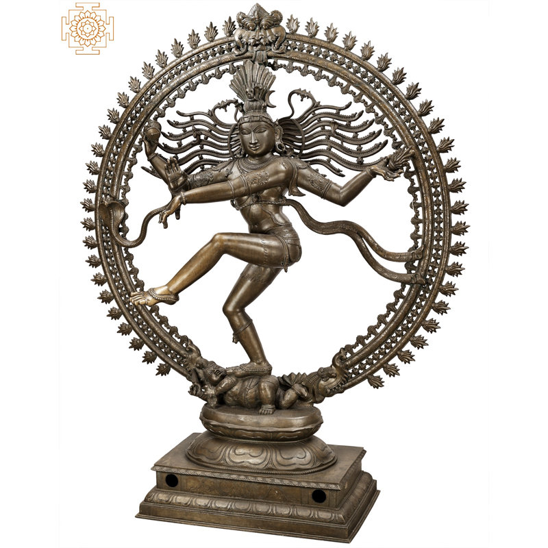 80" Superfine Panchaloha Bronze Nataraja Statue – Lost-Wax Madhuchista Vidhana, Traditional South Indian Shiva Dancing Sculpture for Spiritual Home Décor