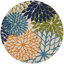 Tapis intérieur/extérieur Alsaedi floral vert/bleu/orange-1279169072