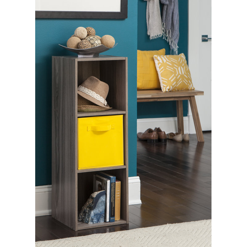 Cubeicals 35.91'' H x 12.24'' W 3-Cube Bookcase, Natural Gray