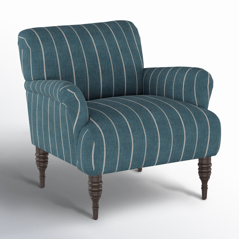 Fauteuil large de 32 po Allura, Frigo à rayures indigo