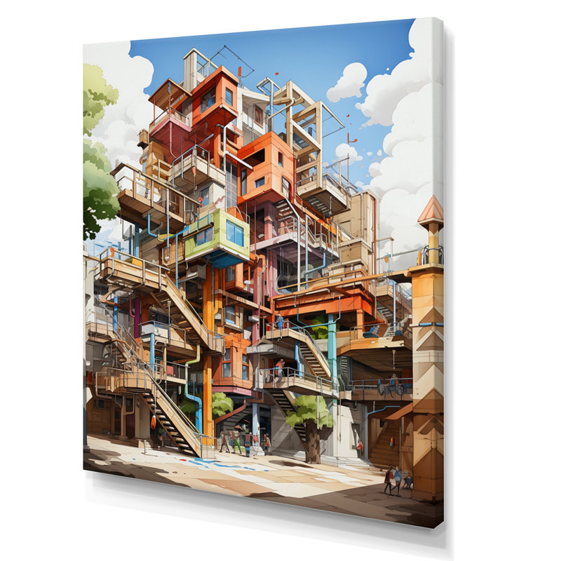 Architecture Building Infinite Knowledge I - Cityscapes Canvas Prints, H 32 po x l 24 po x P 1 po, Toile tendue