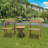 HIPS Material Outdoor Bistro Set Foldable Small Table And Chair Set With 2 Chairs And Rectangular Table