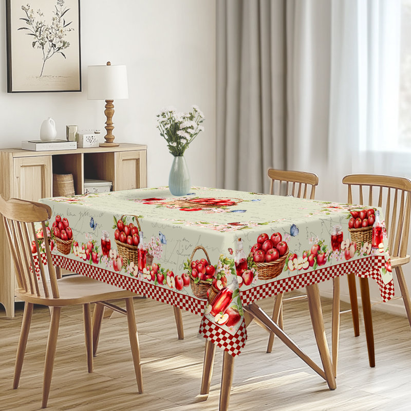 Nappe rectangulaire lavable Apple Spring, L 86 po x l 60 po