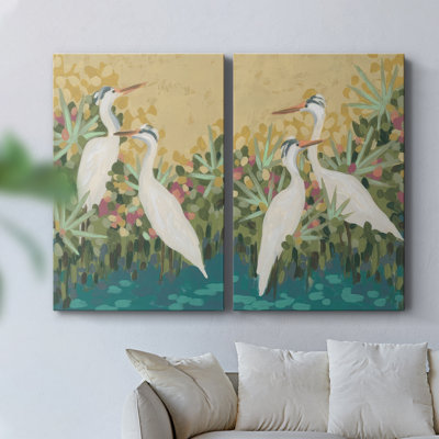 Toile tendue avec châssis Heron Lagoon I-Premium - prête à être accrochée