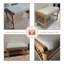 Banc en bois massif rembourré 100% polyester crème de couleur crème-1393334374
