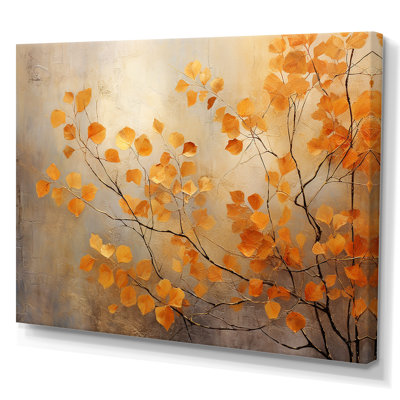 Golden Autumn Forest Harmony - impressions sur toile de forêt
