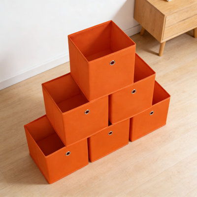 Foldable Storage Cubes With Handles - Collapsible Fabric Organizer Bins, Reinforced Structure For Heavy Items, Space-Saving Home Storage Solution