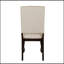 Ensemble de 2 chaises d'appoint en tissu élégant avec structure en bois brun grisâtre, garniture cloutée et pieds tournés pour la salle à manger