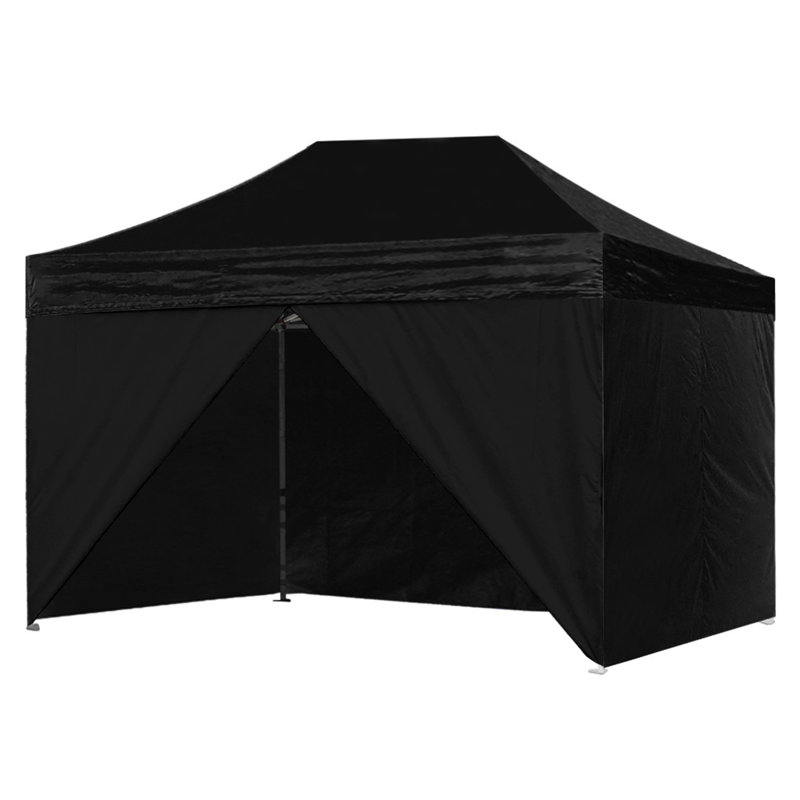 Auvent escamotable en acier Amber-Lee, 8 pi x 12 pi, Noir