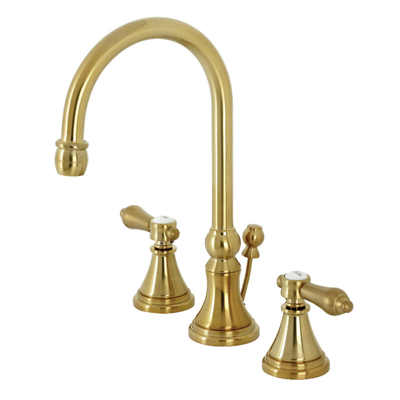 Robinet de salle de bain espacé avec ensemble de bonde Heirloom, Laiton brossé