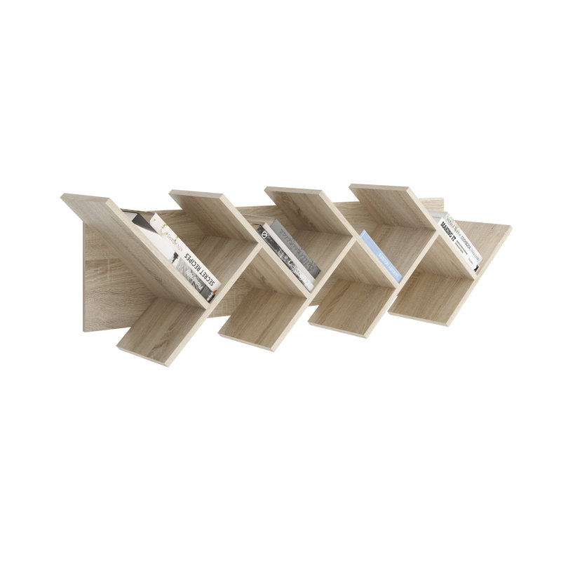 Kuttner 4 Piece Floating Shelf, Oak