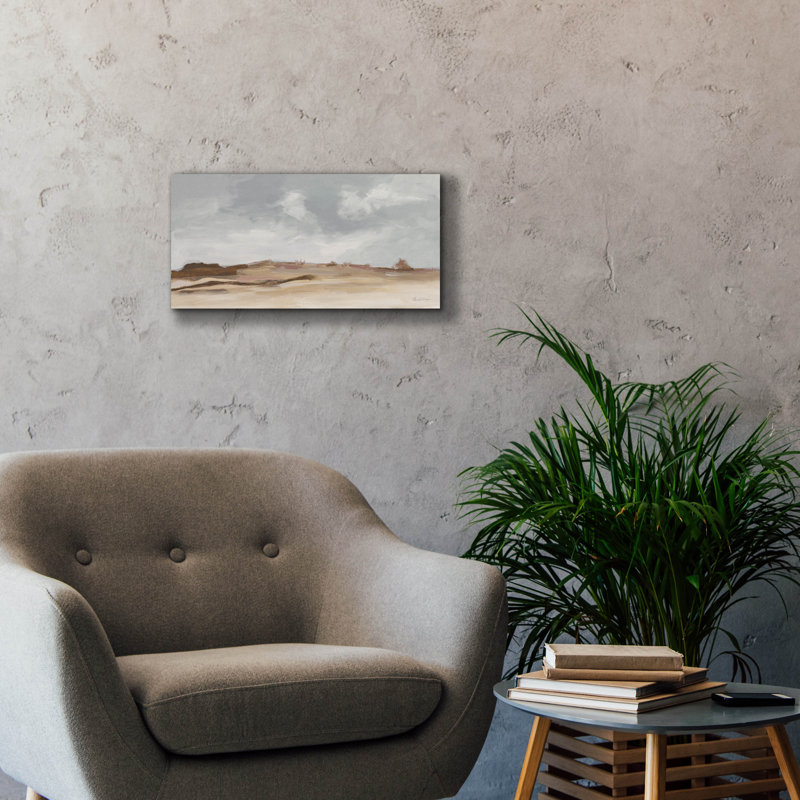 «Lark Manor ™« Before The Rain Neutral »par Pamela Munger, art mural sur toile, H 12 po x l 24 po x P 0,75 po