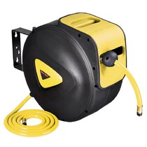 Retractable Hose - 124 Ft Garden Hose With 9 Nozzle Patterns - Hose Reel  Wall Mount With 180-degree Swivel Bracket And Auto-rewind By Pure Garden :  Target