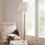Charleston Wood Floor Lamp, White Washed