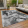 Machine Washable Indoor/Outdoor Cinead ACN1720 Gray Rug