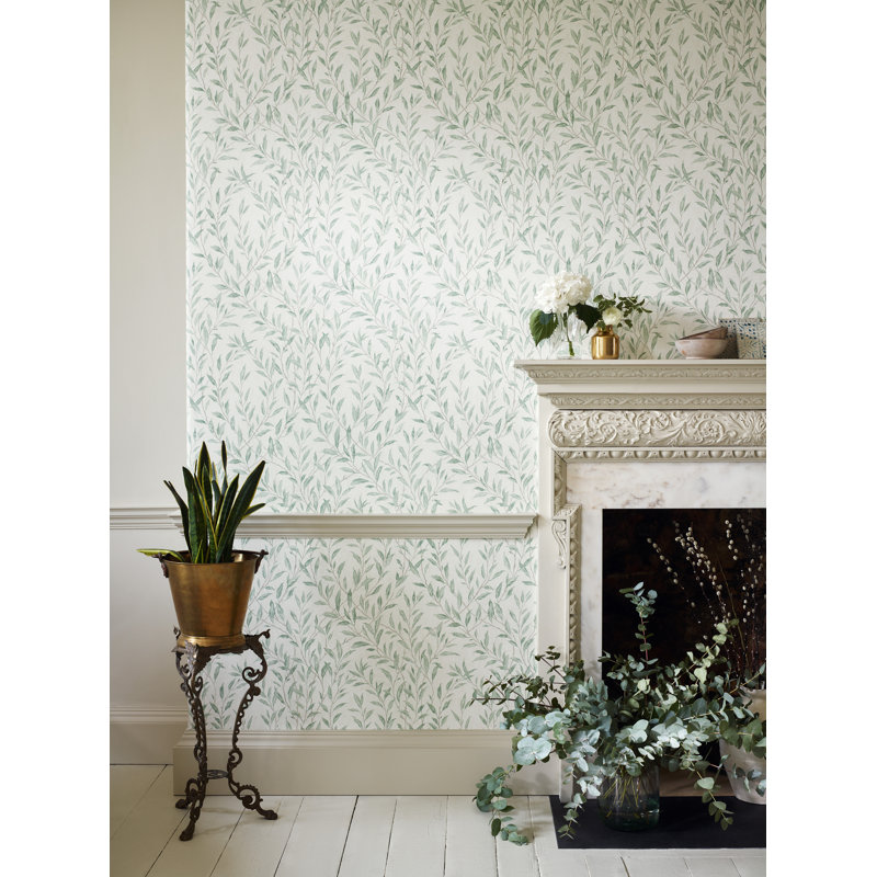 Osier 10.05m x 68.6cm Matte Wallpaper Roll, Green