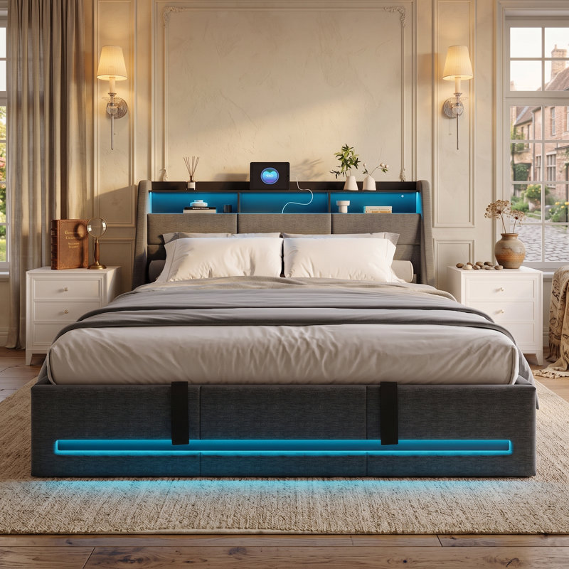 Lift Up Storage Bed Frame, European Double (140 x 200 cm)
