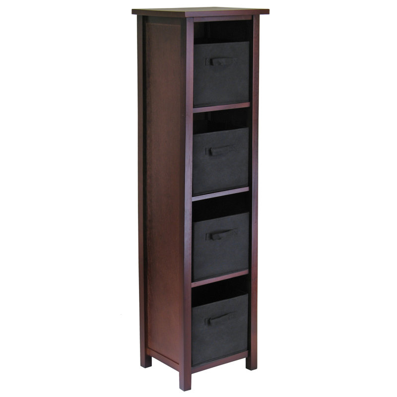 Commode de rangement 4 tiroirs Eleia, Noir