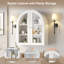 Armoire de salle de bain moderne à fixation murale avec tablettes réglables