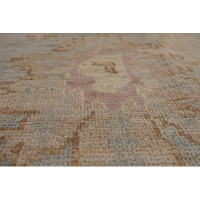 Vegetable Dye Oushak Turkish Area Rug 9x12