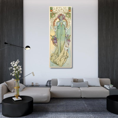 "Leslie Carter" par Alphonse Mucha - Toile tendue avec châssis