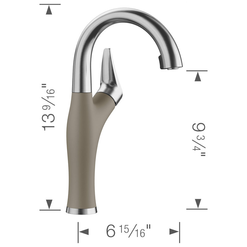 Robinet de bar à double jet Artona, Truffe, 1,5 gallons par minute