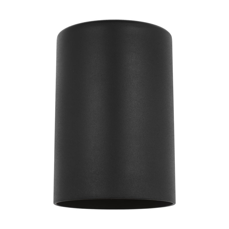 Textured Black Cylinder Outdoor Wall Sconce