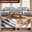 145.67 " Corduroy Sofa Reclining-1263147613