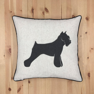 Schnauzer Dog With Polyester Insert Pillow