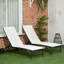 Chaise longue d'extérieur 2 pièces Outsunny