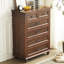 Armoire d'appoint en bois massif brun noisette