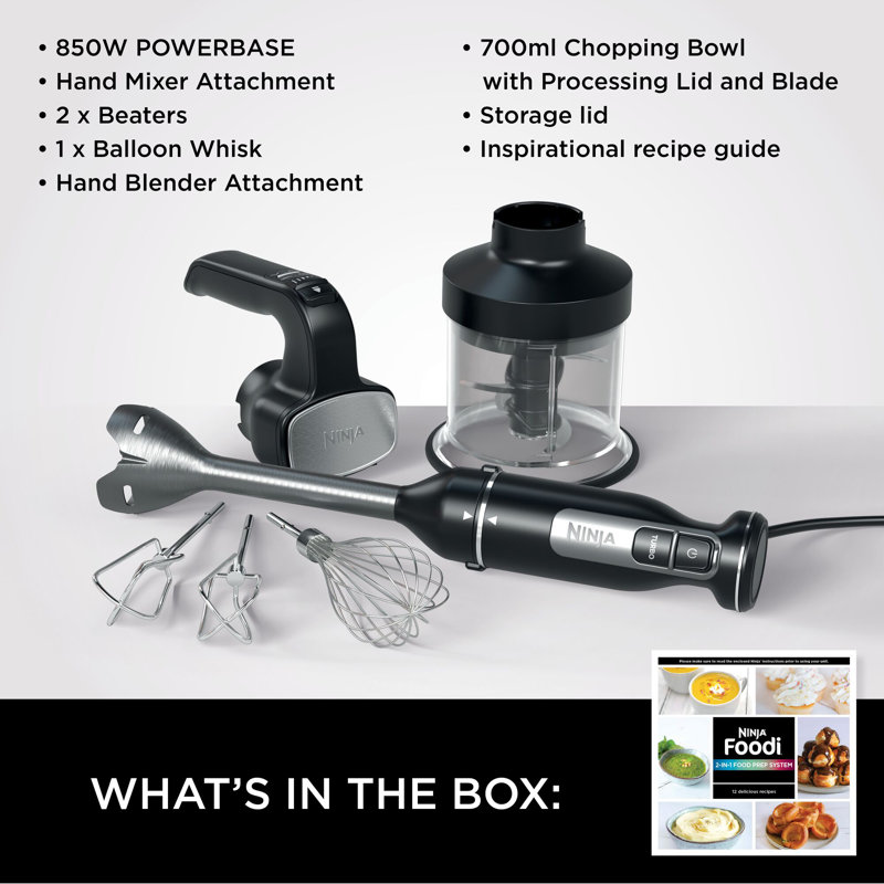 Ninja Foodi 3 in 1 Hand Blender, Mixer & Chopper - CI100UK