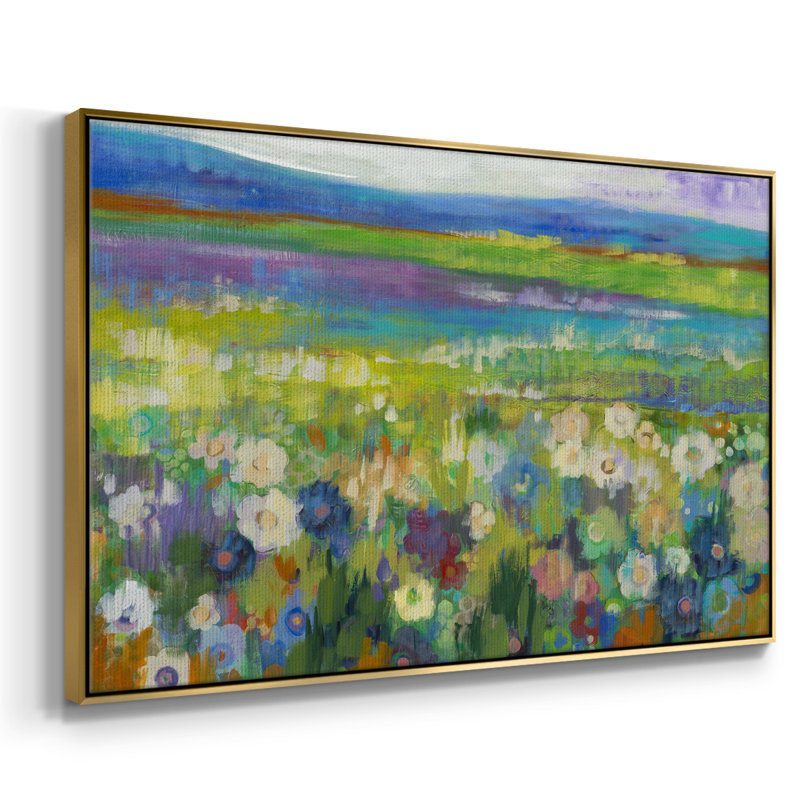 Flowerfields, reproduction d'art sur toile, Or, H 17 po x l 25 po x P 2 po