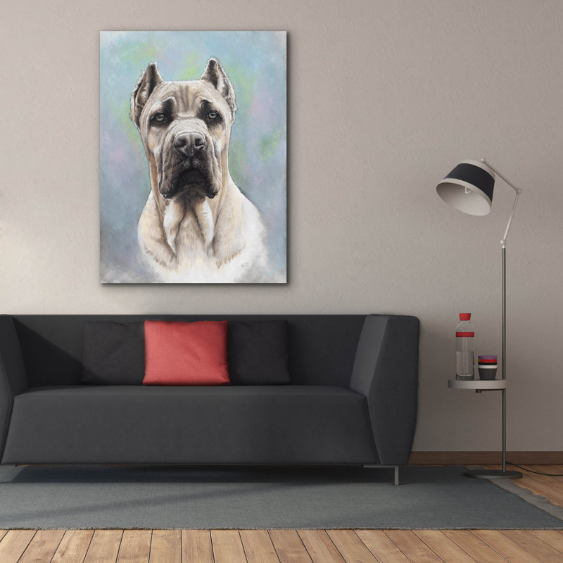 «Cane Corso 2» par Barbara Keith, art mural sur toile, H 54 po x l 40 po x P 1,5 po