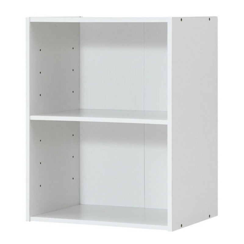 2-Layer Multifunctional Furniture Display Cabinet With Large Capacity Storage Space, White